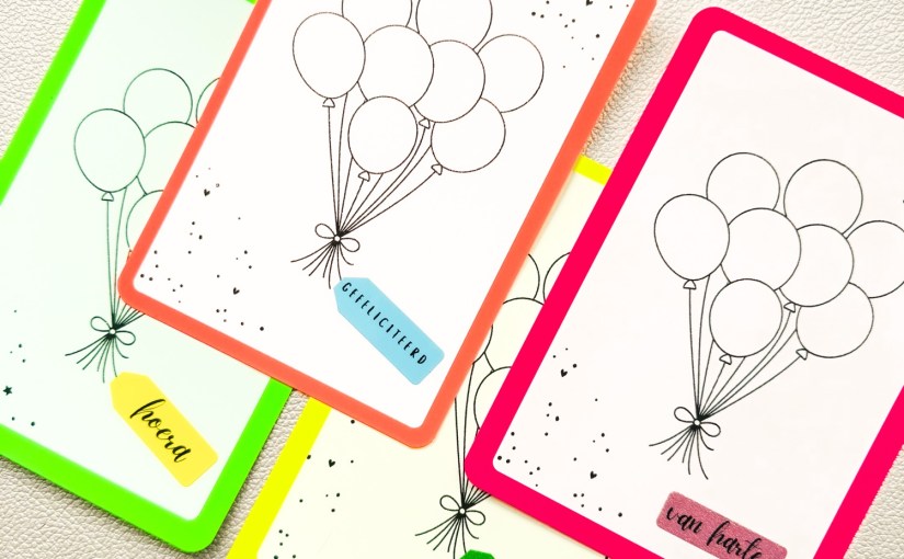 Kaart met ballonnen