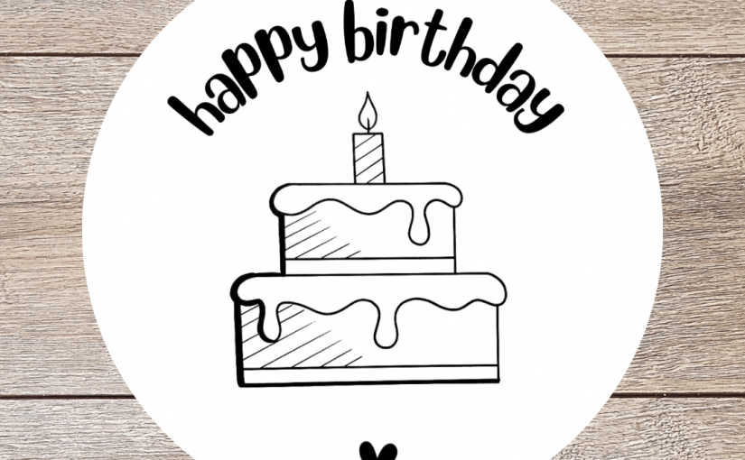 Sticker happy birthday