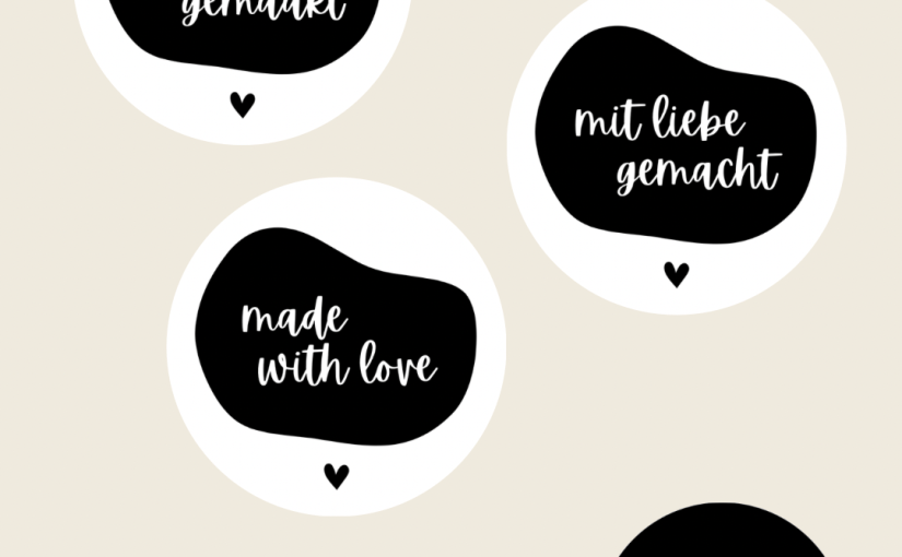 Sticker Met liefde&nbsp;gemaakt